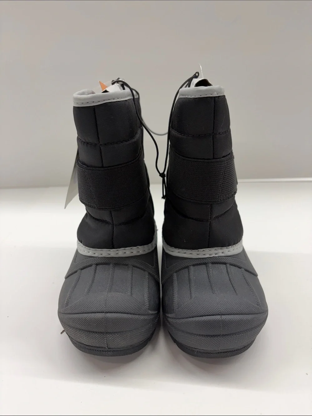 NEW Cat & Jack Kids Black and Gray Winter Snow Boots Size 10